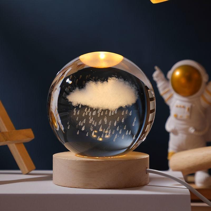 Luminous Starry Sky And Planets Moon Moon Crystal Ball Small Night Lamp Projection Ambience Light Creative Gift New Strange Gift 28