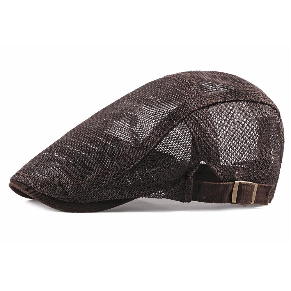 Men's And Women's Identical Single-color Mesh Lightweight And Breathable Adjustable Fashionable Retro Style Forward Hat, Suitable For Daily Commuting, Versatile And Versatile Beret. 6