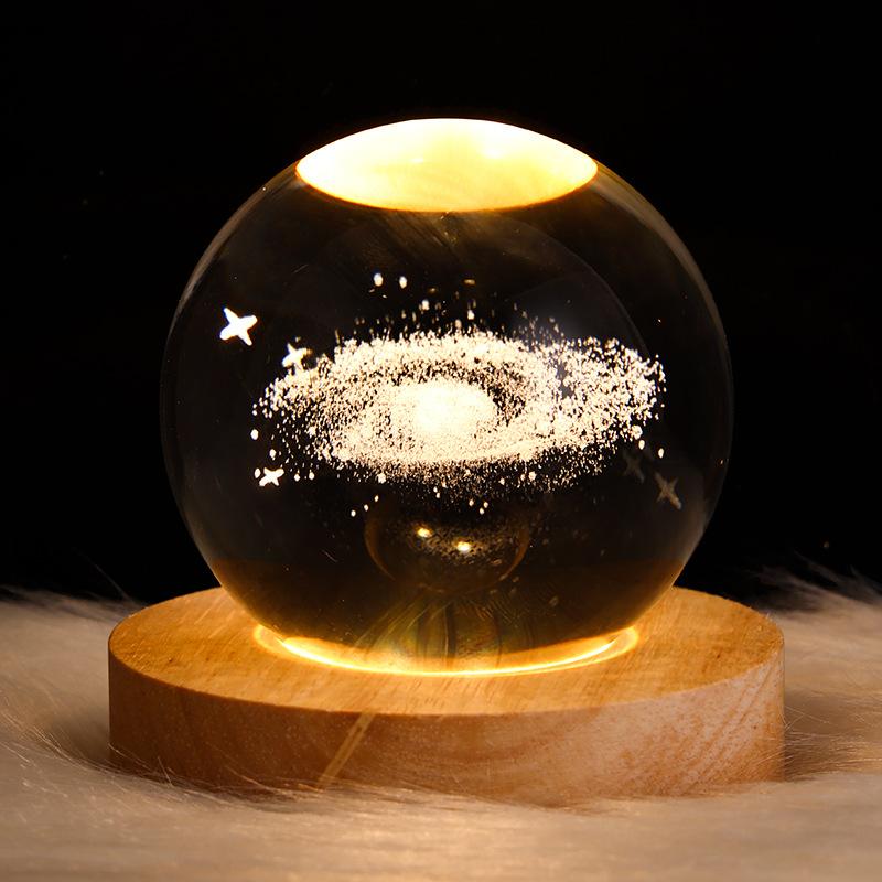 Luminous Starry Sky And Planets Moon Moon Crystal Ball Small Night Lamp Projection Ambience Light Creative Gift New Strange Gift 8