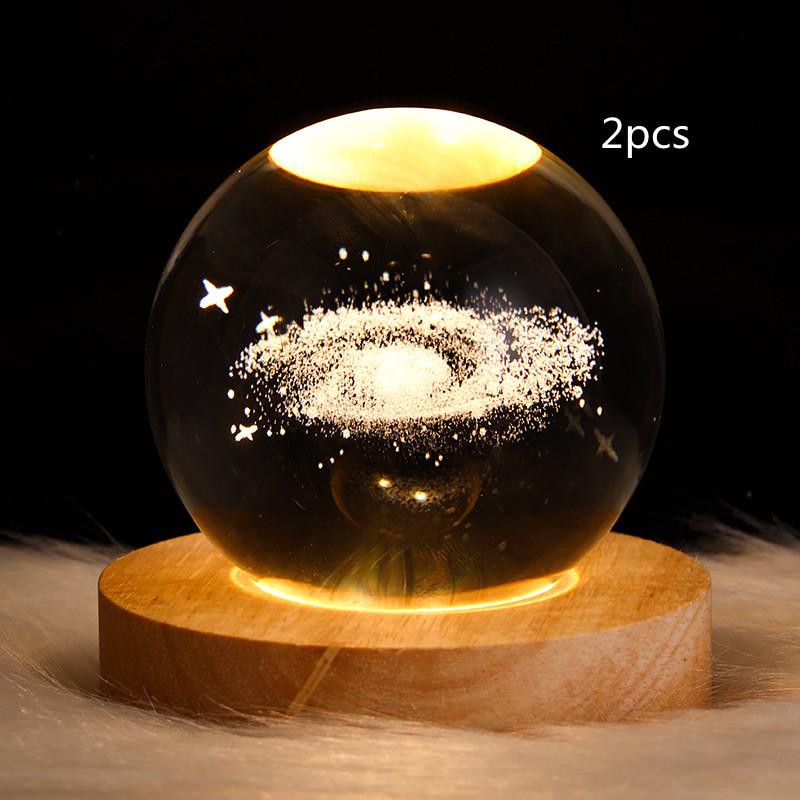 Luminous Starry Sky And Planets Moon Moon Crystal Ball Small Night Lamp Projection Ambience Light Creative Gift New Strange Gift 29