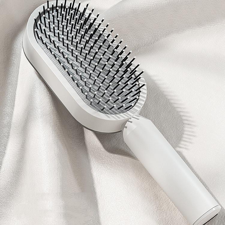 Self Cleaning Hair Brush For Women One-key Cleaning Hair Loss Airbag Massage Scalp Comb Anti-Static Hairbrush 7