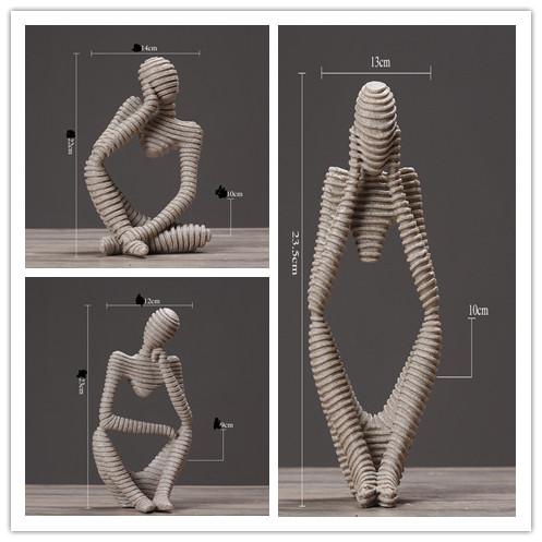 Creative Abstract Character Jane Ou Thinker Ornaments Living Room Home Accessories Wedding Gifts 10