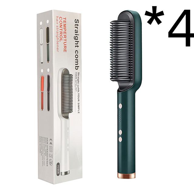 New 2 In 1 Hair Straightener Hot Comb Negative Ion Curling Tong Dual-purpose Electric Hair Brush 28