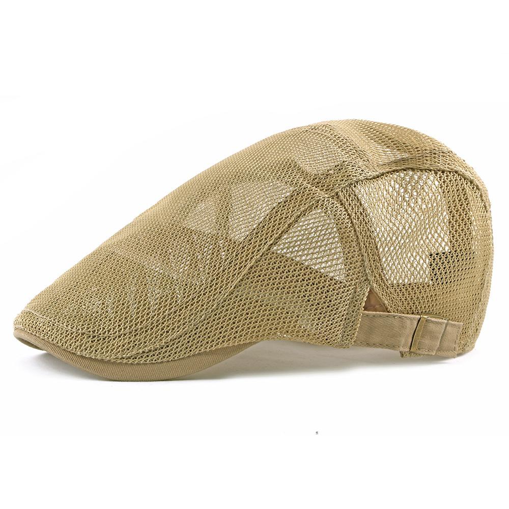Men's And Women's Identical Single-color Mesh Lightweight And Breathable Adjustable Fashionable Retro Style Forward Hat, Suitable For Daily Commuting, Versatile And Versatile Beret. 7