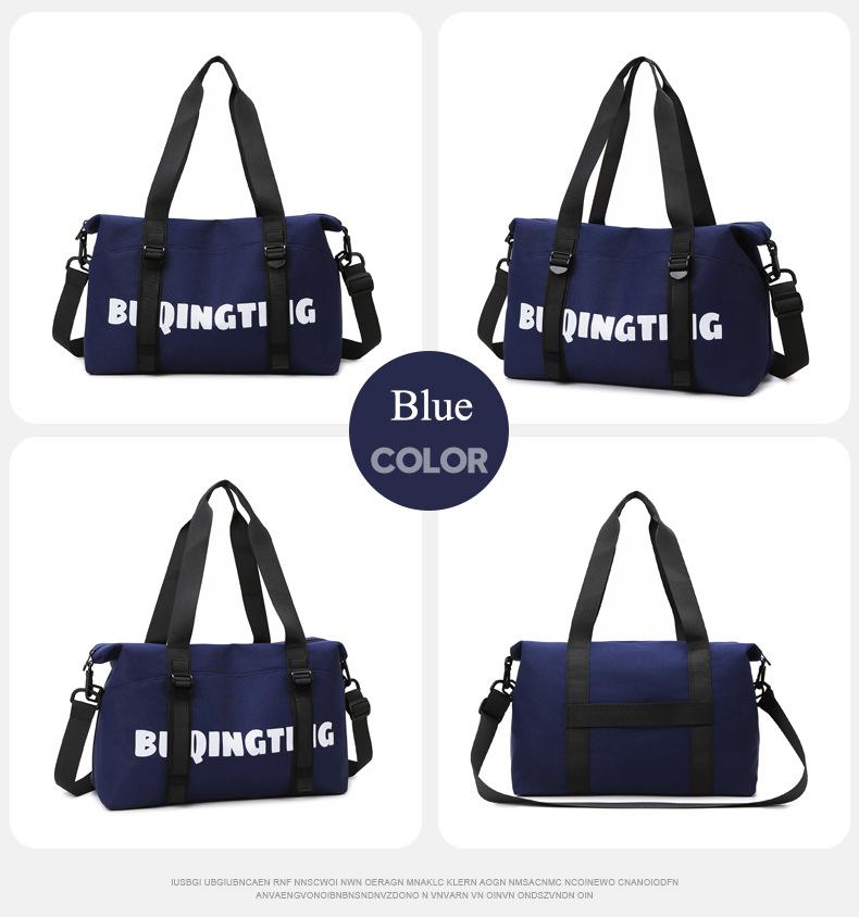 Women's Fashion Letter Print Gym Duffel Bag - Wet & Dry Separation Yoga Fitness Tote, Weekender Overnight Shoulder Bag For Travel 5