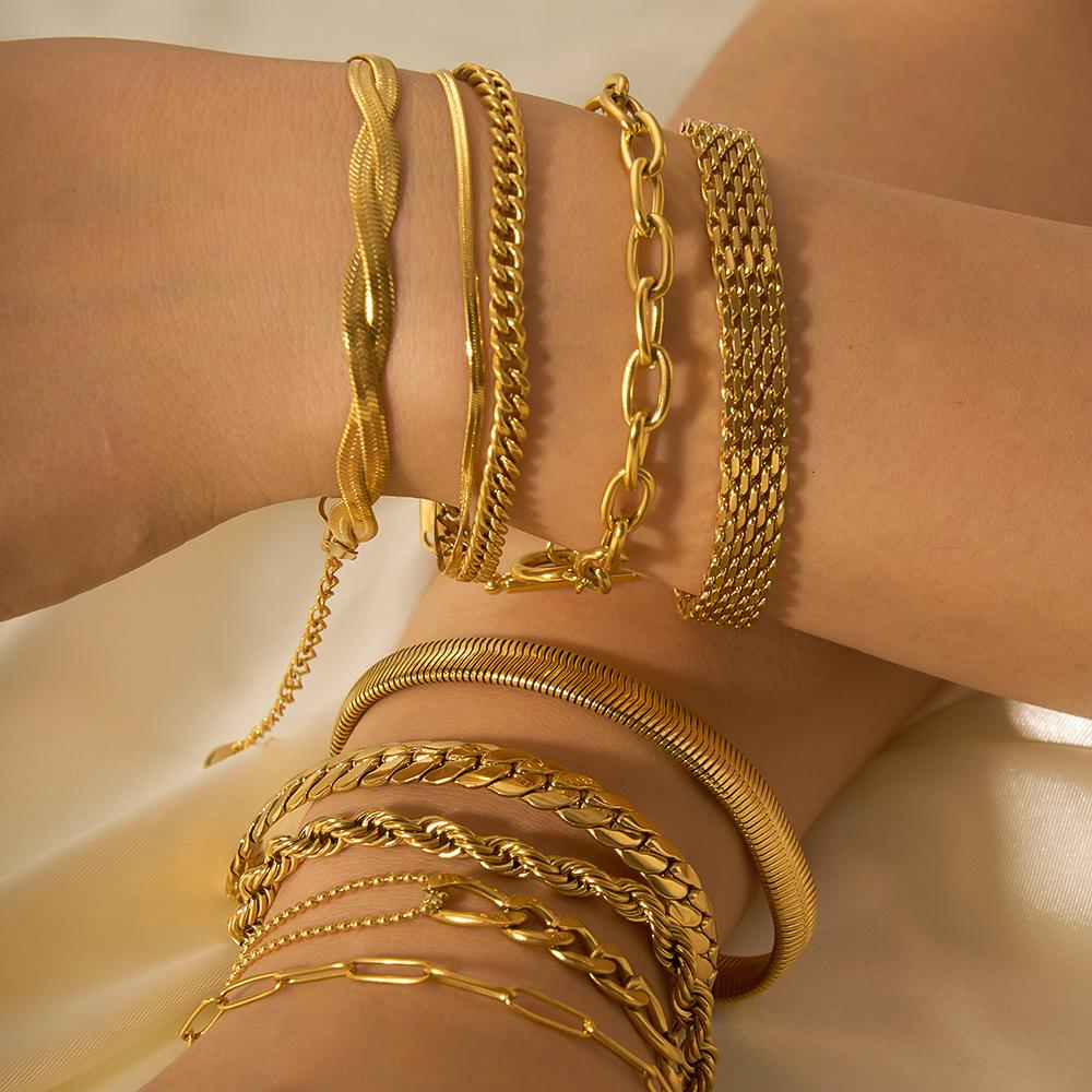 Stainless Steel Ornament Bracelet Female 23