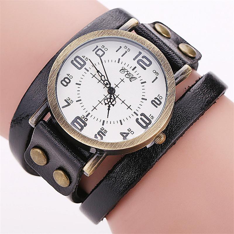 CCQ Vintage Leather Bracelet Watch Antique Women Wrist Watch Casual Ladies Quartz Watch Relogio Feminino 1347 5