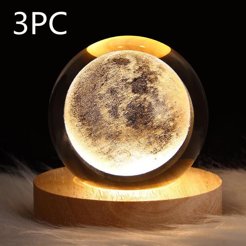 Luminous Starry Sky And Planets Moon Moon Crystal Ball Small Night Lamp Projection Ambience Light Creative Gift New Strange Gift 31