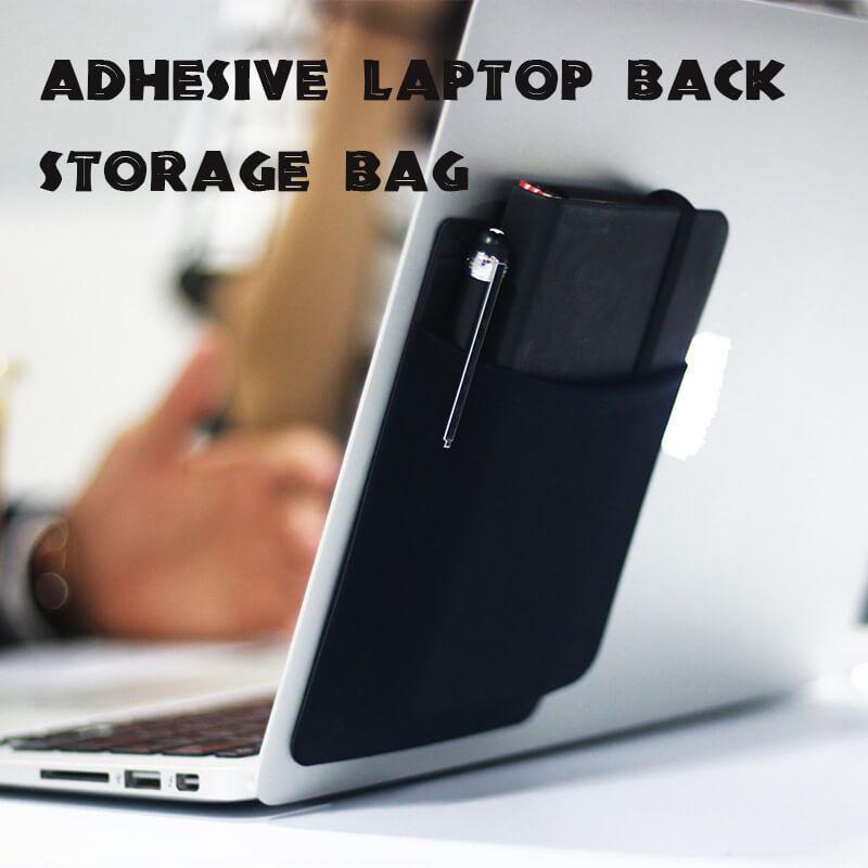 Adhesive Laptop Back Storage Bag Laptop Organizer 7