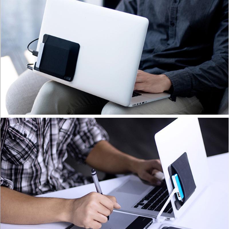 Adhesive Laptop Back Storage Bag Laptop Organizer 6