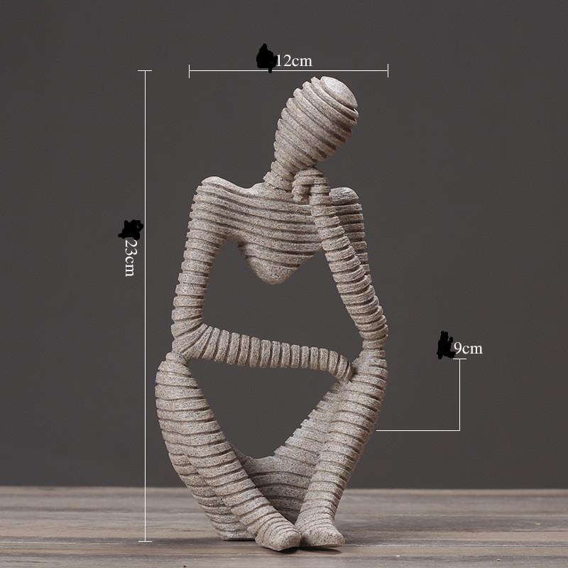 Creative Abstract Character Jane Ou Thinker Ornaments Living Room Home Accessories Wedding Gifts 3