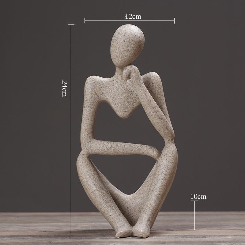 Creative Abstract Character Jane Ou Thinker Ornaments Living Room Home Accessories Wedding Gifts 8