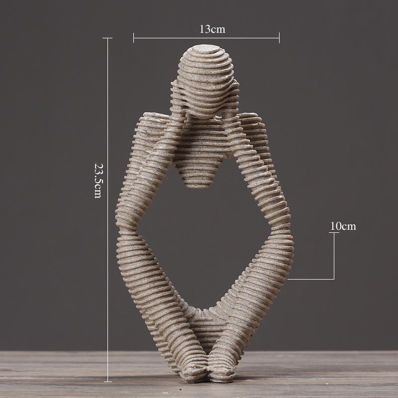 Creative Abstract Character Jane Ou Thinker Ornaments Living Room Home Accessories Wedding Gifts 5