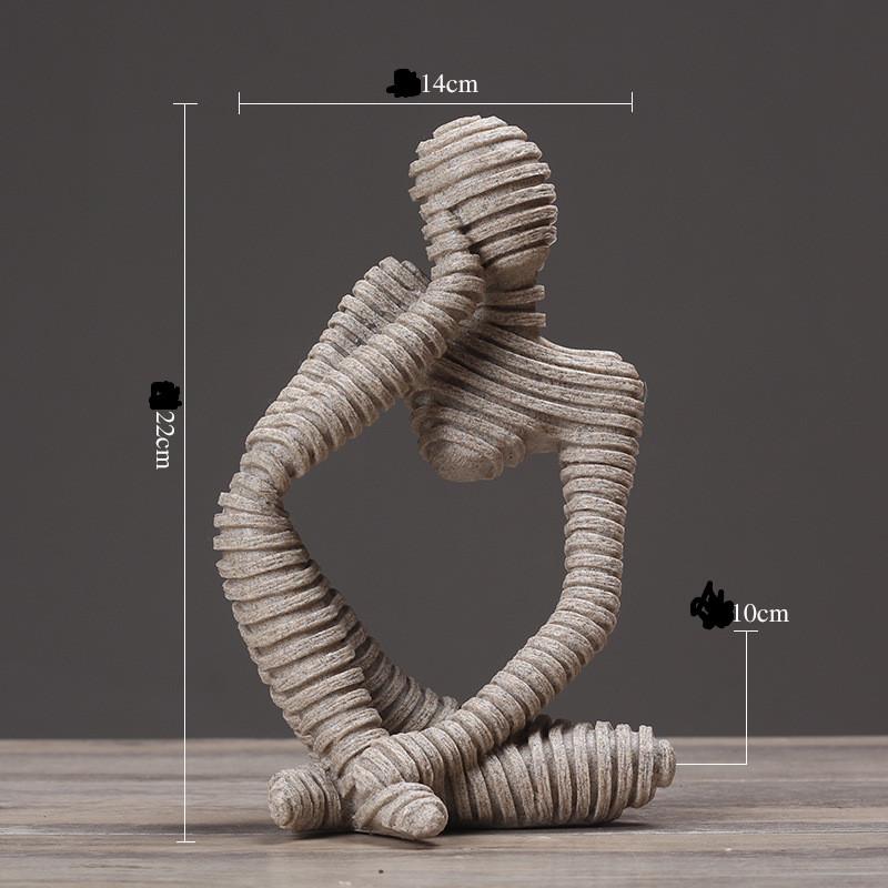 Creative Abstract Character Jane Ou Thinker Ornaments Living Room Home Accessories Wedding Gifts 4