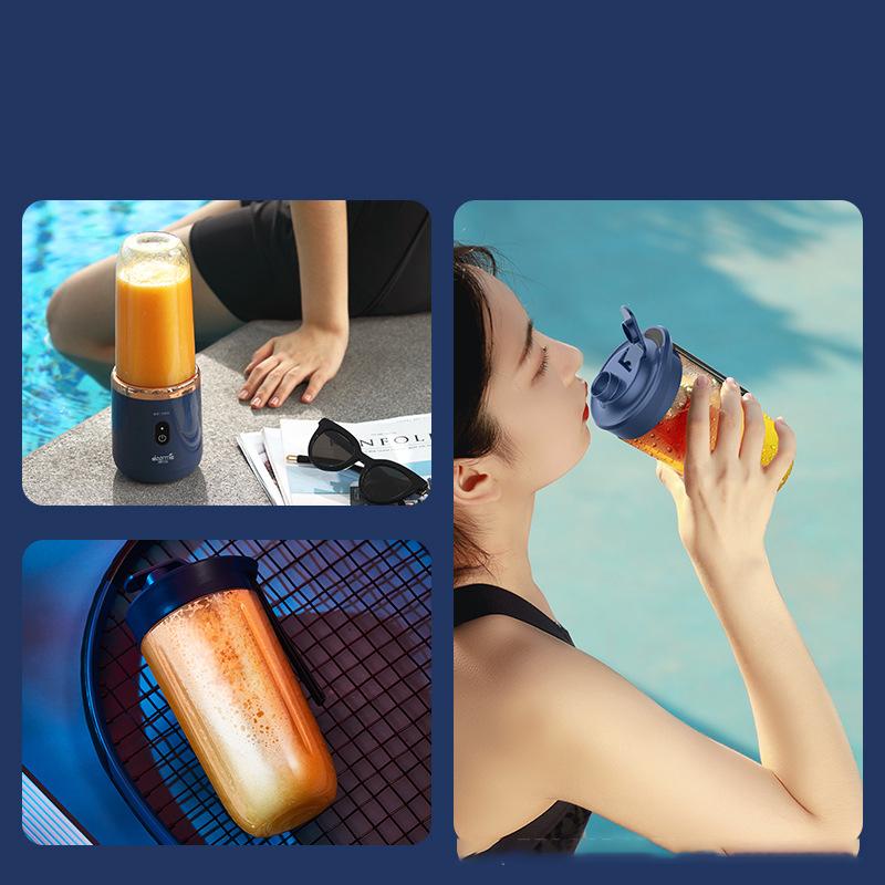6blade Portable Blender Mini Juicer Cup Extractor Smoothie USB Charging Fruit Squeezer Blender Food Mixer Ice Crusher Portable Juicer Machine 3