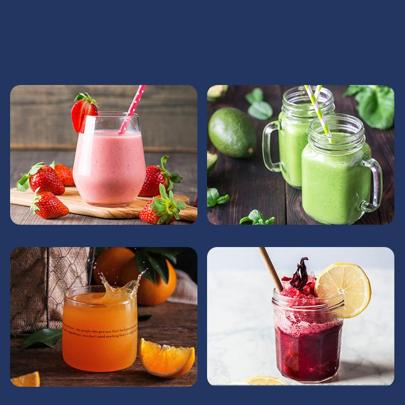 6blade Portable Blender Mini Juicer Cup Extractor Smoothie USB Charging Fruit Squeezer Blender Food Mixer Ice Crusher Portable Juicer Machine 4