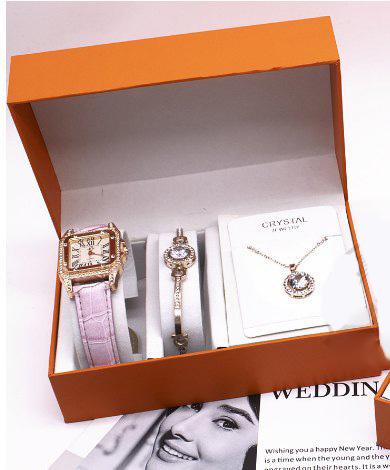 Wrist Watch Set Foreign Trade Watches Women New Necklace Bracelets Wristwatches Women 3