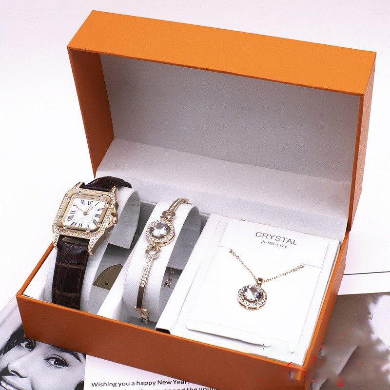 Wrist Watch Set Foreign Trade Watches Women New Necklace Bracelets Wristwatches Women 4