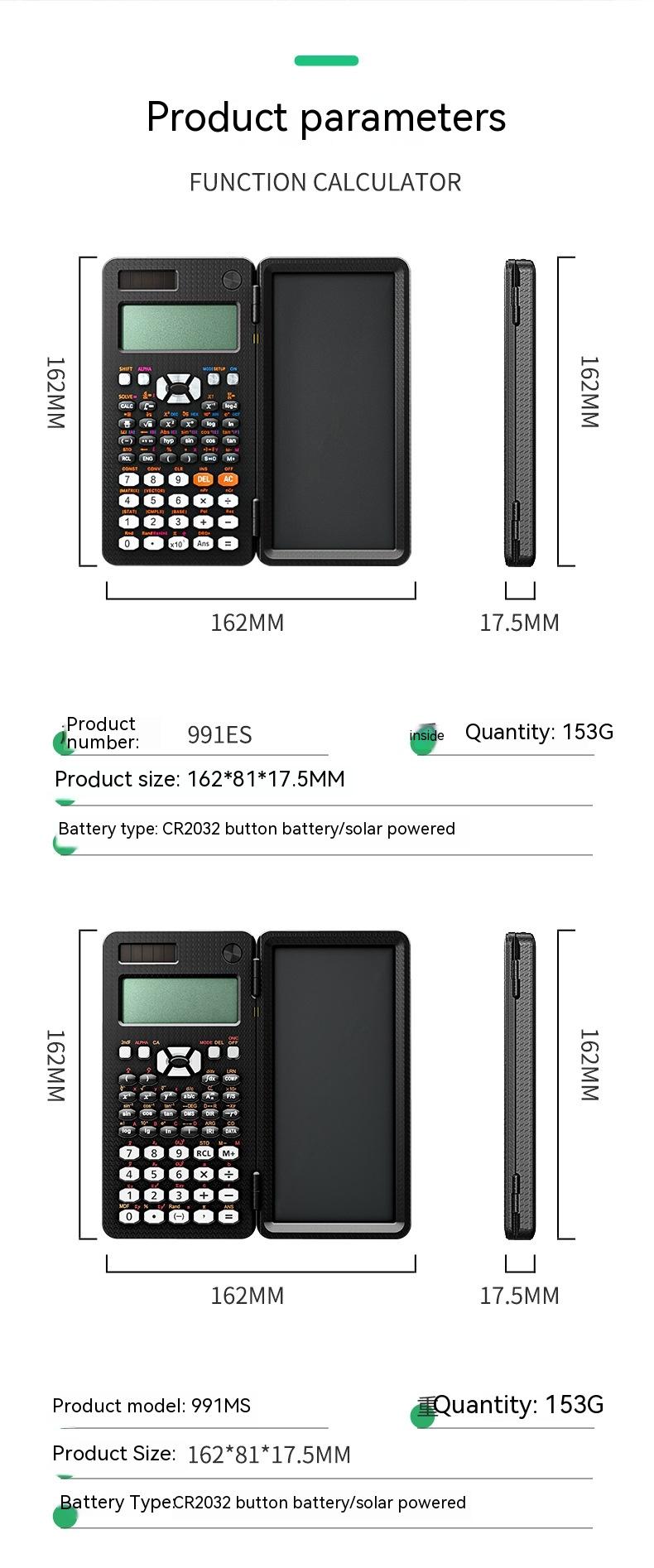 2 In 1 Foldable Scientific Calculators Handwriting Tablet Learning Function Calculator  Foldable Desk Scientific Calculators 11