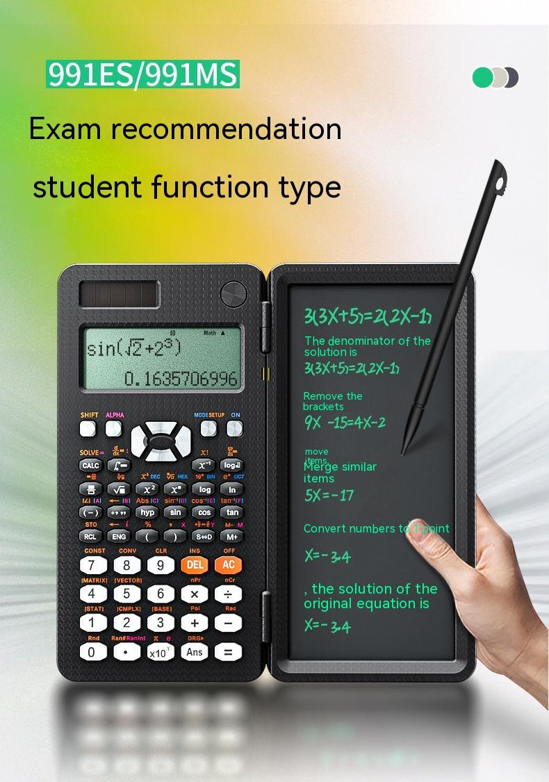 2 In 1 Foldable Scientific Calculators Handwriting Tablet Learning Function Calculator  Foldable Desk Scientific Calculators 15