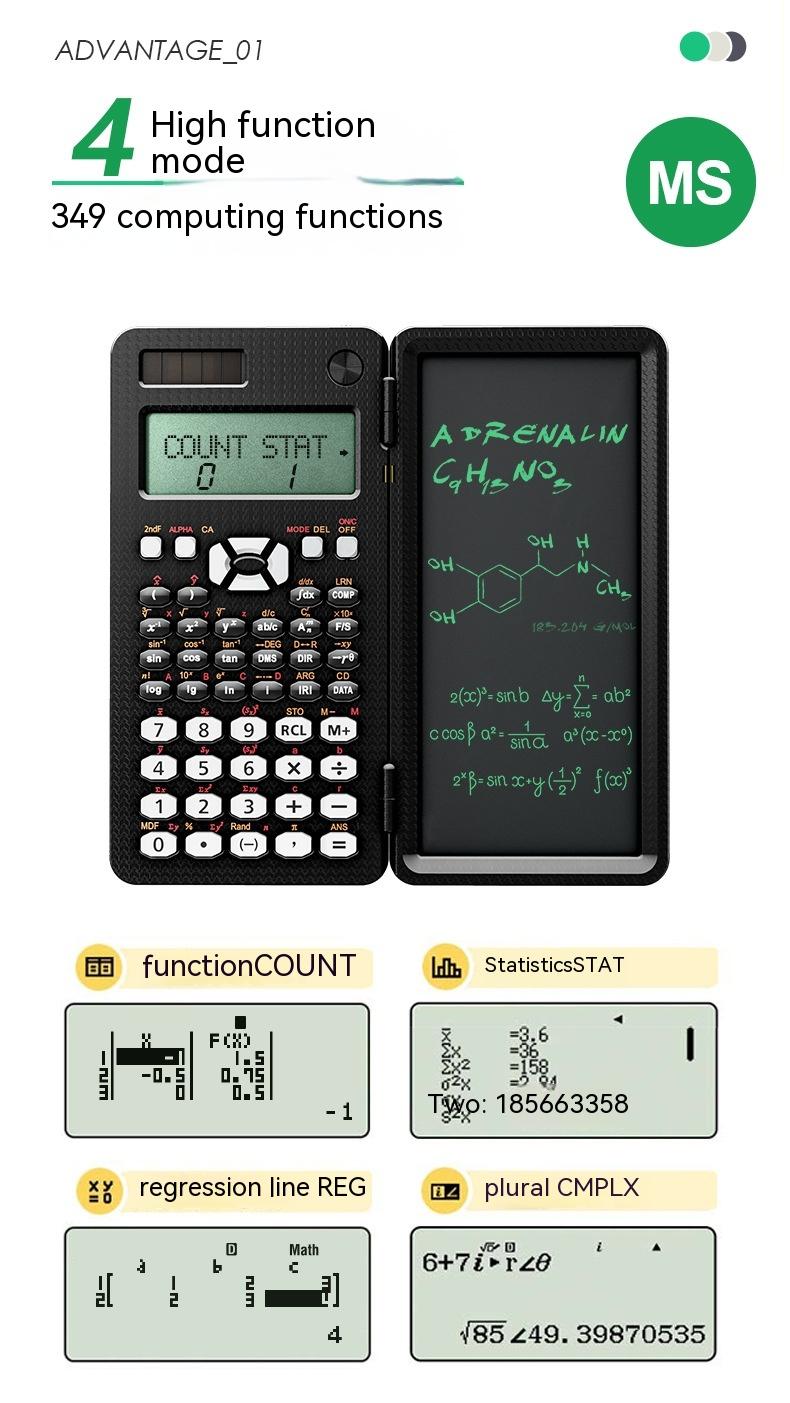 2 In 1 Foldable Scientific Calculators Handwriting Tablet Learning Function Calculator  Foldable Desk Scientific Calculators 17