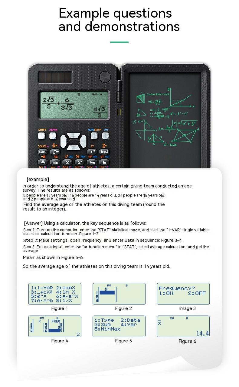 2 In 1 Foldable Scientific Calculators Handwriting Tablet Learning Function Calculator  Foldable Desk Scientific Calculators 18