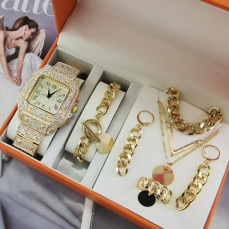 Women's Watch Jewelry 5-piece Set New Quartz Watch Gift Suit Wrist Watch 20