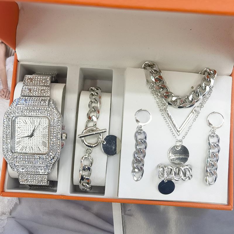Women's Watch Jewelry 5-piece Set New Quartz Watch Gift Suit Wrist Watch 25