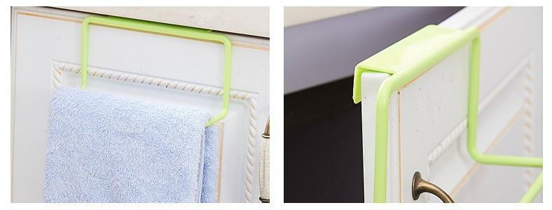 Cabinet Door Back Single-Rod Towel Rack Plastic Seamless Rag Rack Towel Bar 11