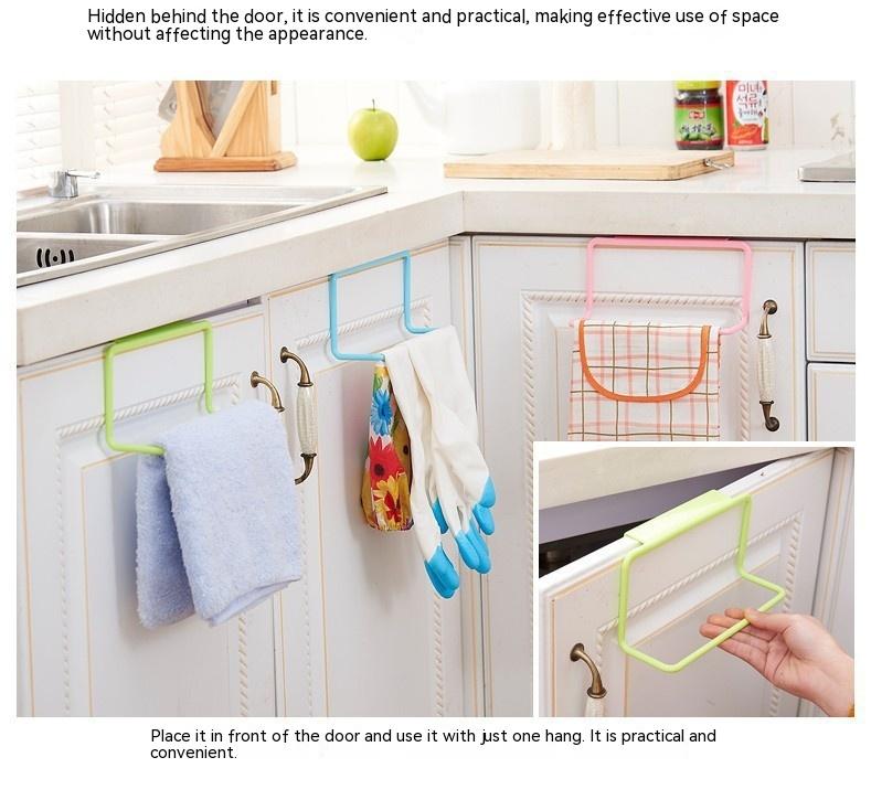 Cabinet Door Back Single-Rod Towel Rack Plastic Seamless Rag Rack Towel Bar 14