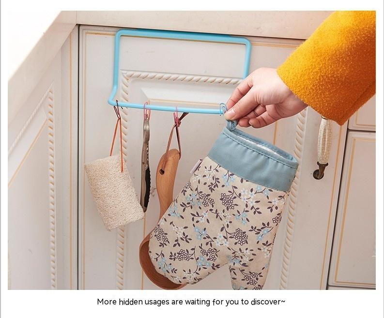 Cabinet Door Back Single-Rod Towel Rack Plastic Seamless Rag Rack Towel Bar 15