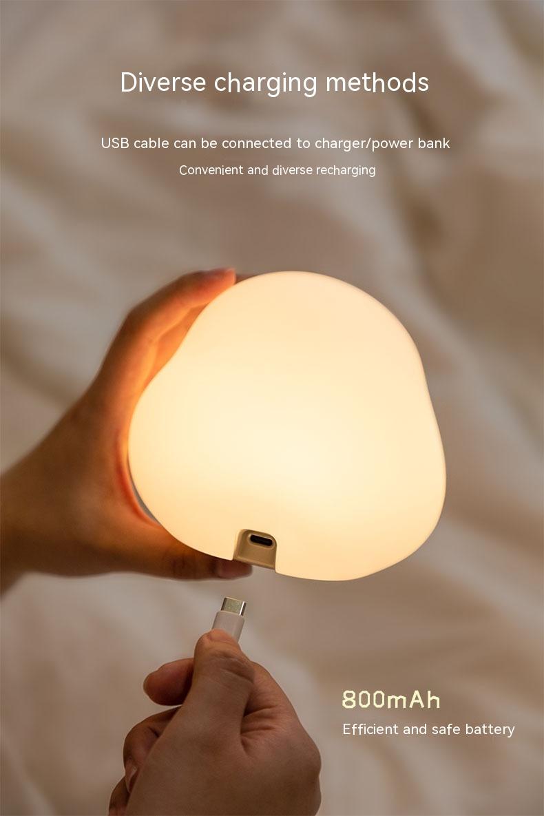 Cute Duck LED Night Lamp Cartoon Silicone USB Rechargeable Sleeping Light Touch Sensor Timing Bedroom Bedside Lamp For Kid Gift Home Decor 9
