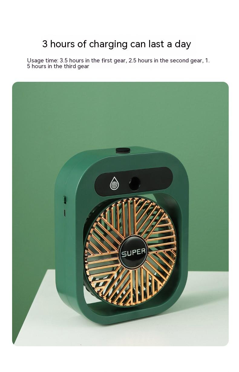 Air Conditioning Fan Desk Misting Fan Air Cooler Cooling USB Rechargeable Humidifier Portable Spray Fan With 3 Wind Speeds Mist Fan For Home 10
