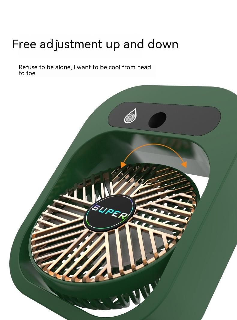 Air Conditioning Fan Desk Misting Fan Air Cooler Cooling USB Rechargeable Humidifier Portable Spray Fan With 3 Wind Speeds Mist Fan For Home 18