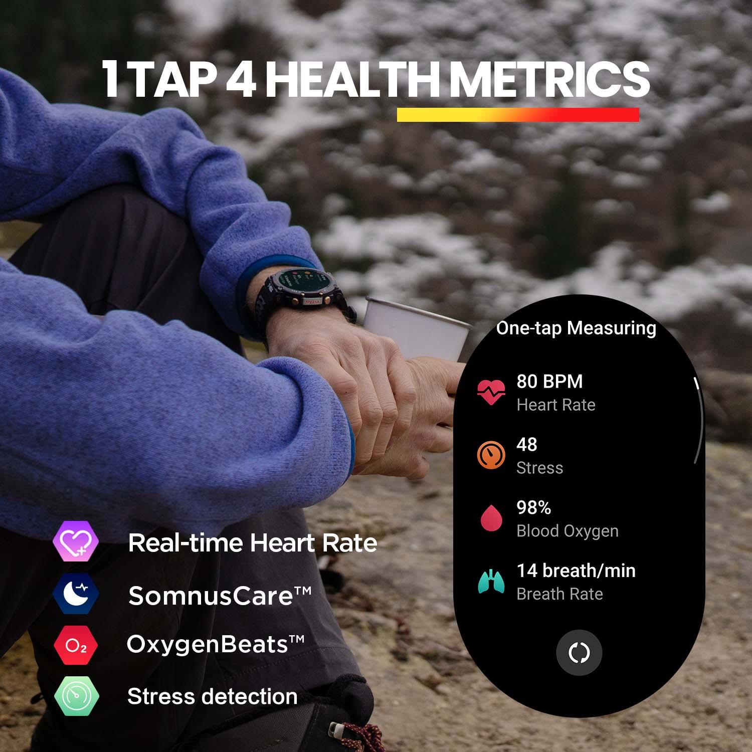 Swimming Fitness Heart Rate Blood Oxygen Monitoring Wrist Watch 3