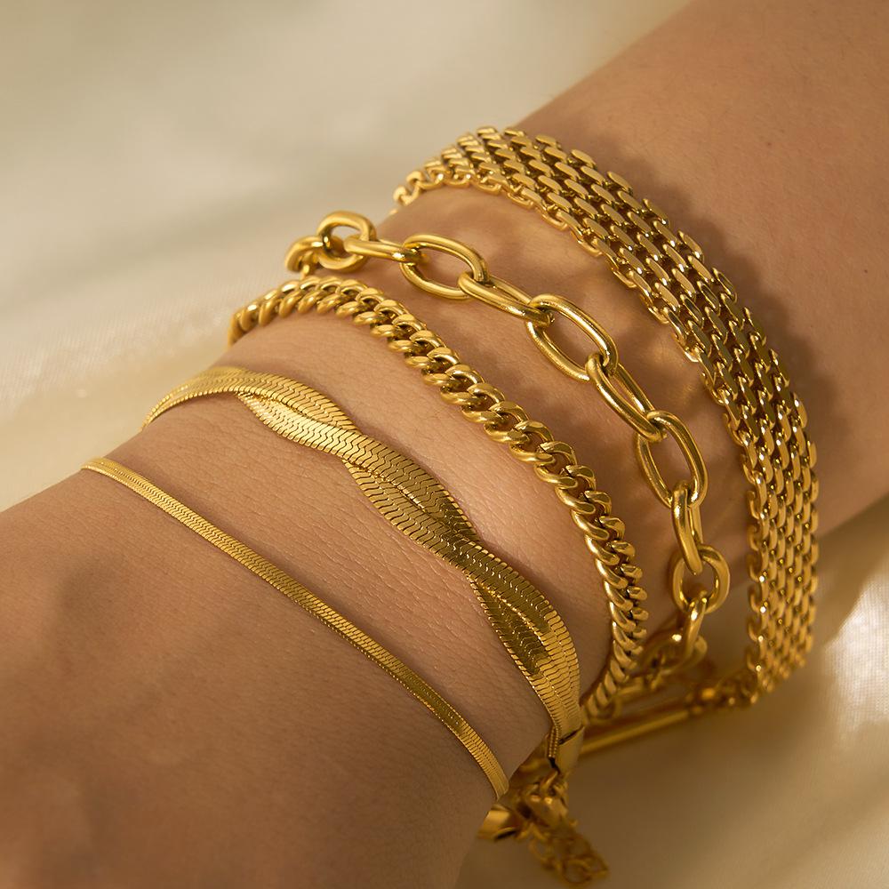 Stainless Steel Ornament Bracelet Female 14