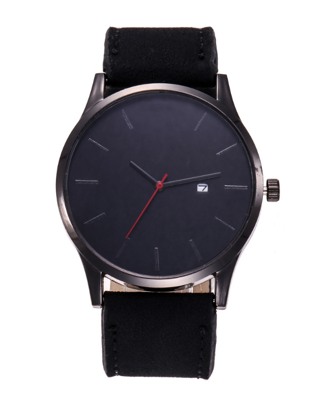 Men watch Fashion Business Large Dial Watch For Men's Matte Belt Simple Quartz Wrist Watch Men clock 5