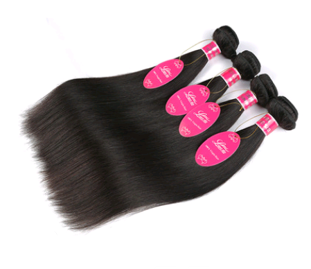 Real human hair straight wave human hair hair curtain natural color wig hair extension 5
