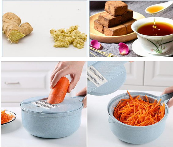 8 In 1 Mandoline Slicer Vegetable Slicer Potato Peeler Carrot Onion Grater With Strainer Vegetable Cutter Kitchen Accessories 4