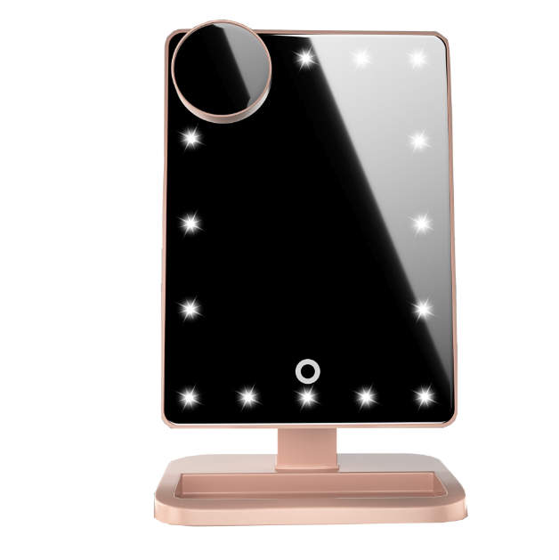 Touch Screen Makeup Mirror With 20 LED Light Bluetooth Music Speaker 10X Magnifying Mirrors Lights 4