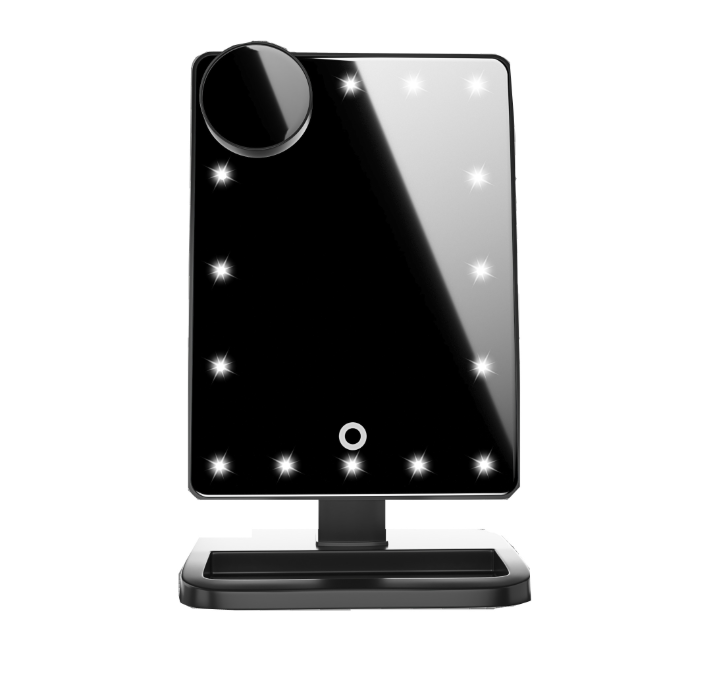 Touch Screen Makeup Mirror With 20 LED Light Bluetooth Music Speaker 10X Magnifying Mirrors Lights 3
