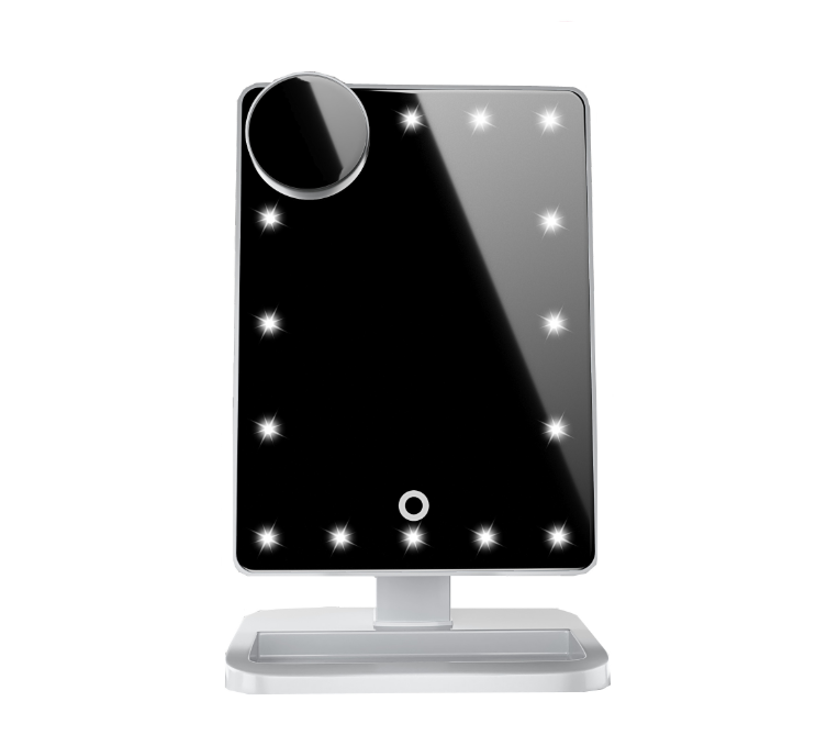 Touch Screen Makeup Mirror With 20 LED Light Bluetooth Music Speaker 10X Magnifying Mirrors Lights 6