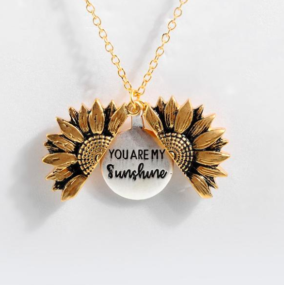 Sunflower Double-layer Lettering Necklace 41