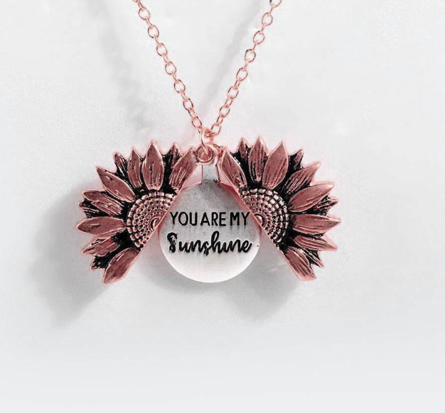 Sunflower Double-layer Lettering Necklace 42