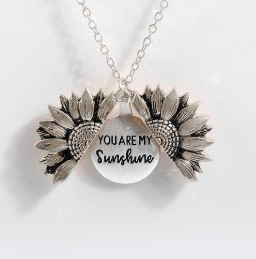 Sunflower Double-layer Lettering Necklace 43