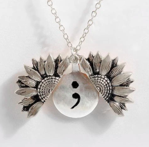 Sunflower Double-layer Lettering Necklace 37