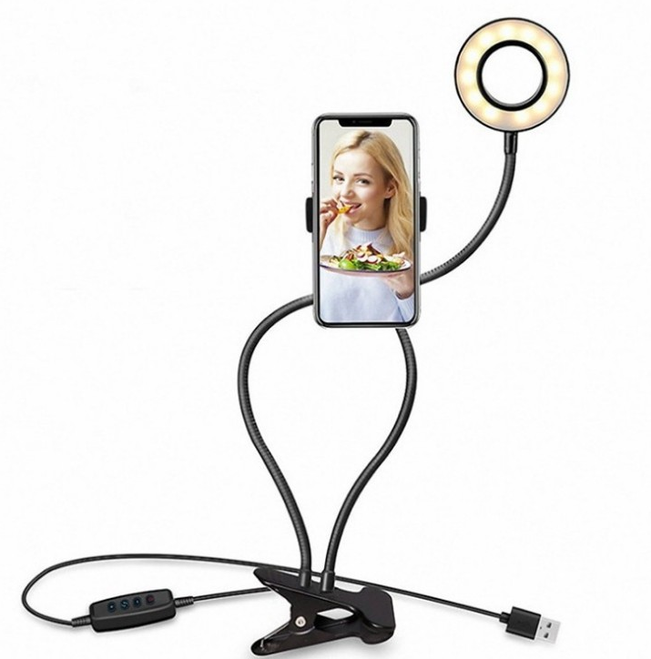 LED Selfie Ring Light for Live Adjustable Makeup Light-8cm Stand 3