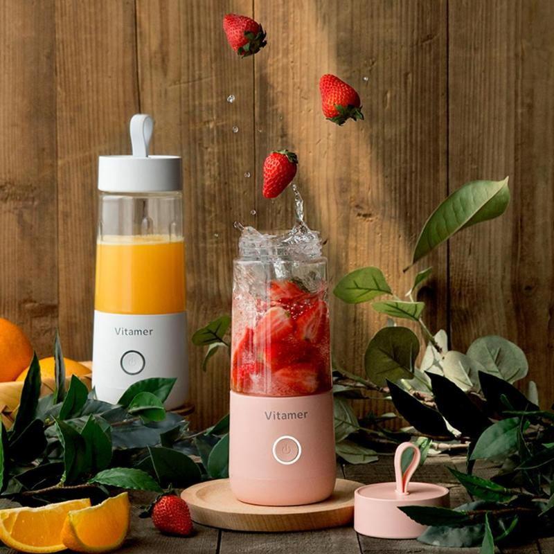 350ml Portable Blender Juicer Electric USB Rechargeable Mixer Smoothie Slushy Cup Juice Blender Bottle USB Charging Kitchen Gadgets 3