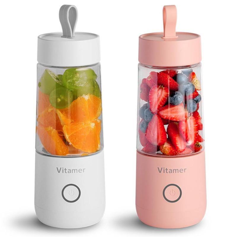 350ml Portable Blender Juicer Electric USB Rechargeable Mixer Smoothie Slushy Cup Juice Blender Bottle USB Charging Kitchen Gadgets 10