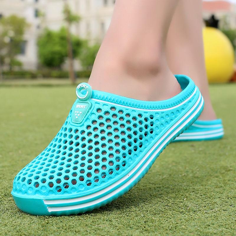 Casual Hole Shoes Half Slippers Summer Beach Shoes 3